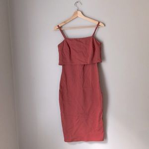 Form Fitting Mauve Midi Dress